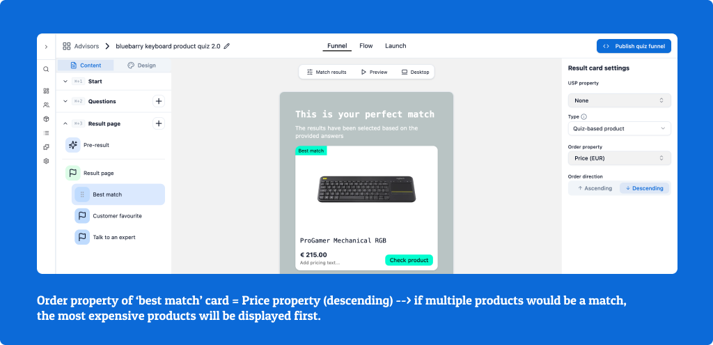 Order Property Settings