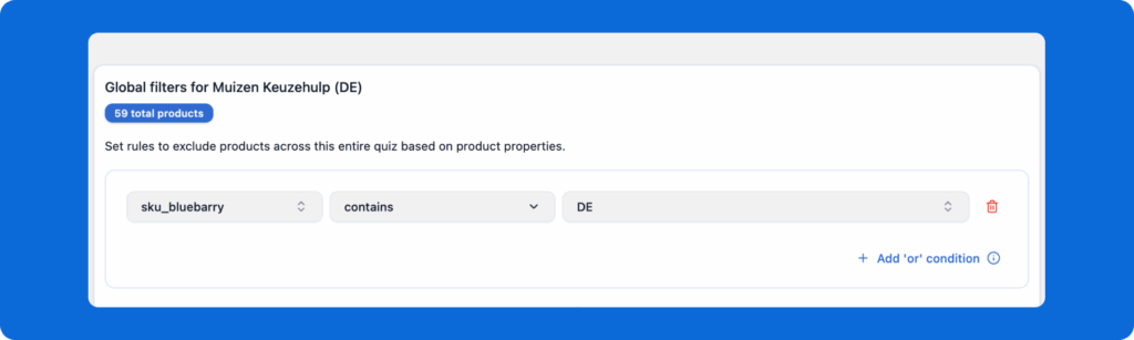 Global Filter Setup Example