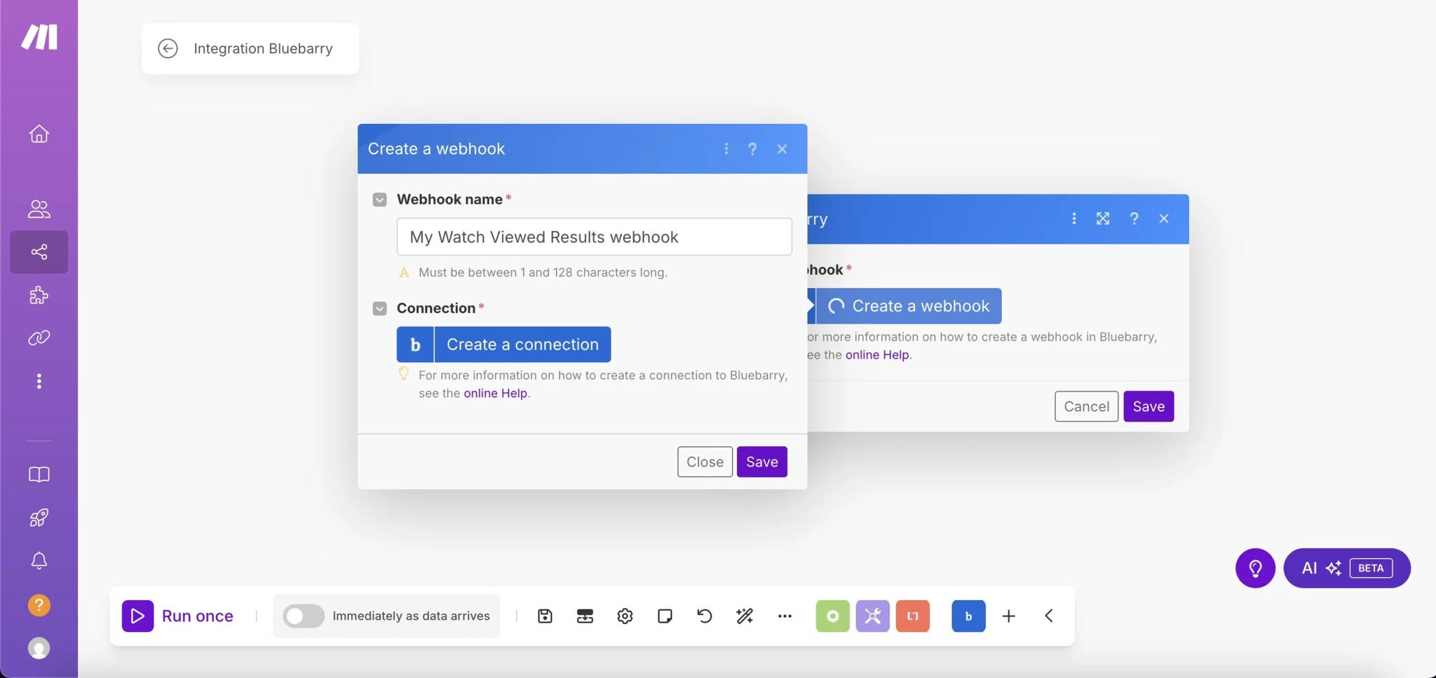 Create Connection in Make.com