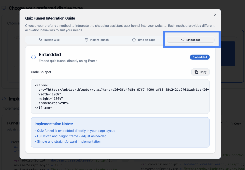 Getting the Embed Code